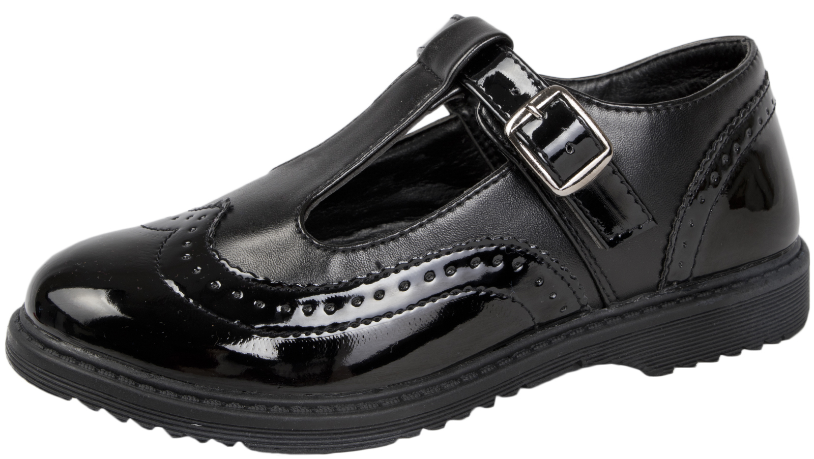 Kids Girls Chunky Block Heel Platforms School Shoes Strong Souls Smart